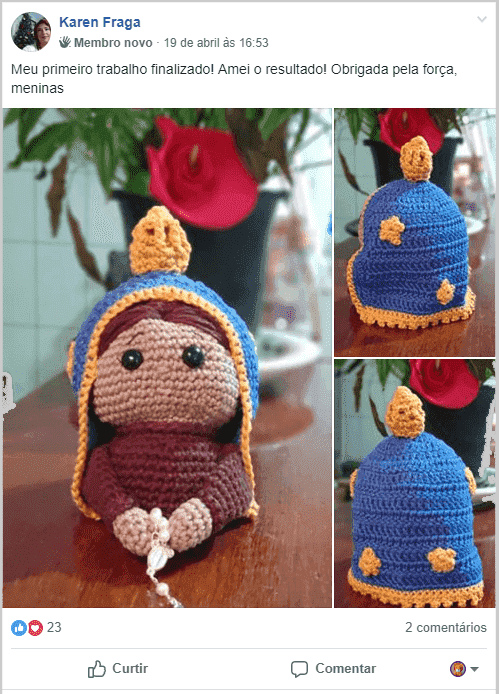 amigurumi  de nossa senhora aparecida